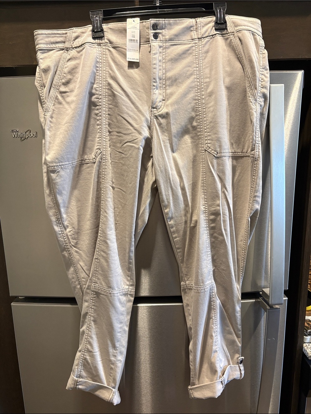 White House Black Market Beige Men's Cargo Pants with Utility Pockets NWT